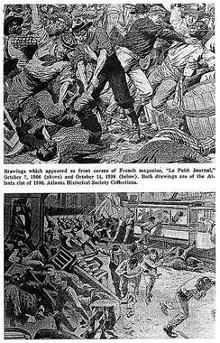 Race Riots, Atlanta, 1906, as depicted by French Journalists
