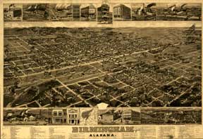 Click for an Enlarged View of Birmingham, c. 1885