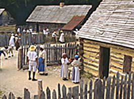Recreated Slave Quarters at Carter's Grove Plantation